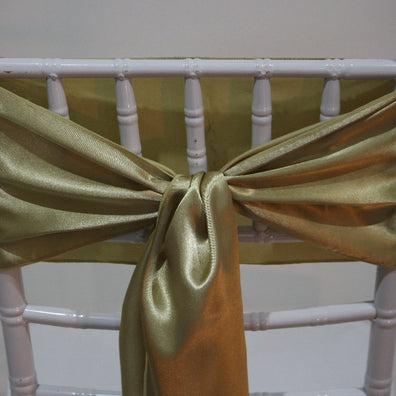 Satin Sash - Champagne